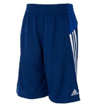 Adidas Big Boys M Blue Pockets Climalite Moisture Wicking Melange Shorts... - $16.82