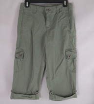 Eddie Bauer Women&#39;s Green Capri Cargo Pants Size 2 - $14.54