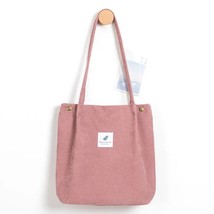 Corduroy Totes Bag Women&#39;s  Handbags Big Capacity Shopping Bag For Work Beach Lu - £118.93 GBP