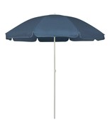 Beach Parasol Blue Polyester Medium Tiltable Beach Parasol - €74,07 EUR