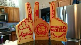 1982 1985 St Louis Cardinals #1 Foam Baseball Champions Budweiser Lot 3 ... - £69.72 GBP