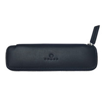 Cross Cross Leather Double Zip Close Pen Pouch - Black - $79.24