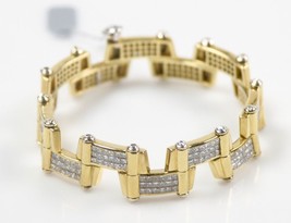 20.00 Carat Diamant 18k or Jaune Fait à la Main 8.5 inch Bracelet Lien - $20,170.16