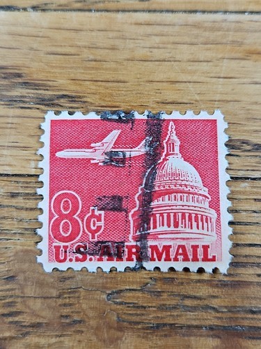 US Stamp US Air Mail 8c Used Red - $0.99