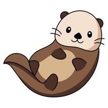 Cute Otter with Clam Shell Vinyl Decal Sticker UV &amp; Water Proof Gift Lap... - $5.87