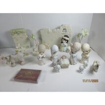 Precious Moments Nativity Collection Complete Set 11 Pieces Stable Wall & Boxes - $124.99