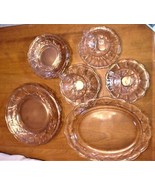 Depression Pink Double Band 23 Pc Set of Dinnerware - $175.00