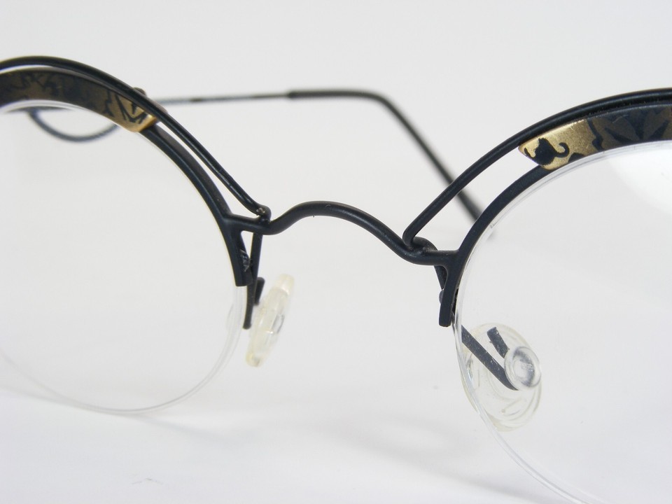 DOMINO 15-118 Black /Gold Unique RARE EYEGLASSES FRAME 40-25-136 Germany Item image 9