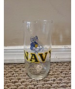 Navy Midshipmen Drinking Glass, 6&#39;&#39; Tall Vintage  - $11.20 CAD