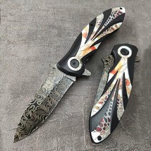 Ball Bearing Fast Opening  Tactical Sharp Blade Knife with 3D Printed Ha... - $24.65