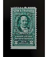 1941 $2 U.S. Internal Revenue, T. Ewing, Stock Transfer, Bright Green, R... - $85.29 MXN