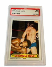 WWF Wrestling Card WWE 1985 Topps PSA 9 Strangle Hold Roddy Piper Junkyard Dog - £938.71 GBP