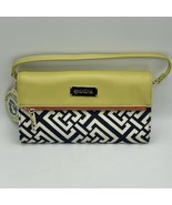 Spartina 449 Haig Point Convertible  Zipper Clutch Linen &amp; Leather New w... - €38,07 EUR