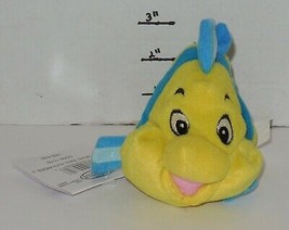 Disney Store Exclusive Little Mermaid Flounder 8&quot; Beanie plush toy - $14.36