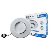 NICOR Lighting 5/6 inch LED Gimbal Downlight Retrofit Kit, 2700K White (DLG56-10 - £64.65 GBP