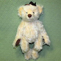 15&quot; Mohair Teddy Bear Blond Jointed Artist Designer Brown Ribbon Soft Paws - £37.68 GBP