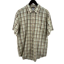 Gap Short Sleeve Button Up Plaid Shirt Size Large New - £11.72 GBP