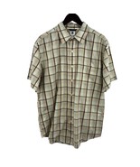 Gap Short Sleeve Button Up Plaid Shirt Size Large New - £11.70 GBP