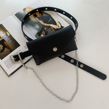 Women Fashion Waist Pack PU Fanny Pack Simple Women&#39;s Gift Belt Bag Phone Chain  - £26.64 GBP