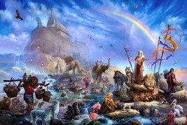 Noahs Ark New World Oil Painting Giclee Print Canvas - $9.49+