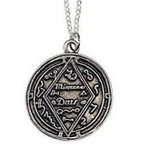 Silver Amulet Pendant Necklace, Large Size, Knowledge-Conveying Charm Gift - $1,003.02 MXN