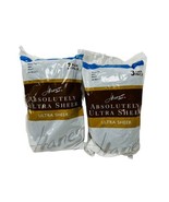 Lot Of 2 - Hanes 3041 Albsolutely Ultra Sheer Hose 3 pk Sz F Sheer Toe J... - $12.52