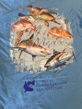 Guy Harvey Womens T Shirt Small Blue Save Our Seas Fish Ocean Gulf Of Mexico XL - £11.71 GBP