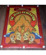 The Jesus Generation Poster Vintage 1971 Zondervan Hippie Head Shop Grap... - $499.99