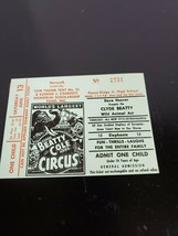 Unused World&#39;s Largest Clyde Beatty and Cole Brothers Circus child&#39;s tic... - £5.51 GBP