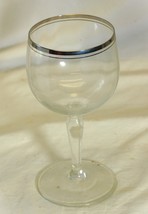 Double Platinum Ringed Rimmed Wine Glass 8 oz. - $12.86