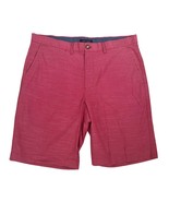 Tommy Hilfiger Men&#39;s Striped Red Chino Shorts with Pockets 100% Cotton S... - $24.39 CAD
