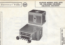 1957 ALLSTATE SEARS 5028 5033 Car AM RADIO Photofact MANUAL Auto SERVICE... - $9.89