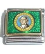 Washington State Flag Italian Charm - €7,61 EUR