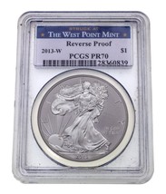 2013-W Argento American Eagle Retromarcia a Prova Di Selezionato PCGS Co... - $180.07