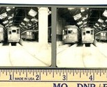 Trolley Cars in Trolley Barn Stereoview 1930&#39;s 10 Holliday &amp; W High Scho... - $84.06