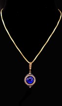 Blue Wedding drop necklace - Sterling silver pendant - 14k gold filled chain - l - £91.71 GBP