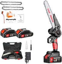 Electric Mini Chainsaw 6 Inch Battery Powered, 21V Portable Cordless Handheld - £21.17 GBP