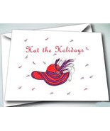 6 HAT THE HOLIDAY (CHRISTMAS) NOTE CARDS W/ ENVELOPES 4 RED HAT LADIES S... - $12.19