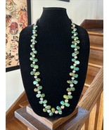 Vintage Sterling Silver Round Bead Turquoise Southwestern Beaded Necklace - £465.19 GBP