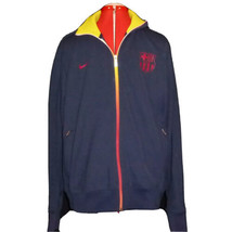 XL Nike Mens FCB Barca Barcelona Track Athletic Jacket Soccer Football Blue - £47.30 GBP