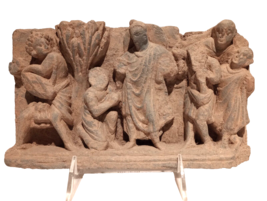Gandharan Schist Lavori di Intaglio Di Buddha Con Assistenti 2nd -3rd Circa - £2,872.12 GBP