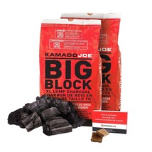 CHARCOAL KAMADO JOE LUMP BBQ LUMPWOOD HARDWOOD BIG BLOCK 40 LBS &amp; 24 FIR... - £68.72 GBP