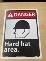 Danger Hard Hat Area Sign 14/10 - £15.85 GBP