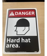 Danger Hard Hat Area Sign 14/10 - £15.77 GBP