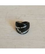 Acrylic Vintage Chic Black Art Deco Ring Size 7/8 - $182.82 MXN