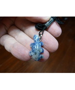 (an-liz-ur-7) Uromastyx lizard BLUE WHITE gemstone carving PENDANT necklace - €6,86 EUR