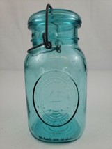 Vtg Ball Ideal Blue Quart 1976 Bicentennial Eagle Canning Mason Jar NO CHIPS! - £28.04 GBP