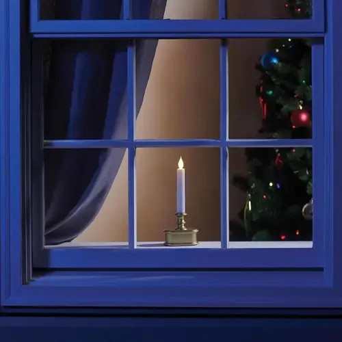 Christmas LED Candle 9" Auto-Sensor 350Hr Brushed Gold Celebrations 1533-71 6-PK Item image 3