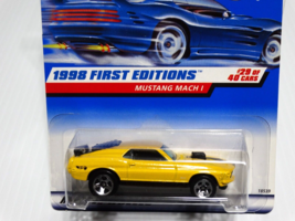 Hot Wheels 1998 First Editions Mustang Mach I #29 of 40 Cars 1:64 Scale - $1.98