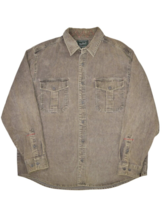 Woolrich Shirt Mens 2XL Brown Corduroy Long Sleeve Button Up Cotton Shacket - $33.72